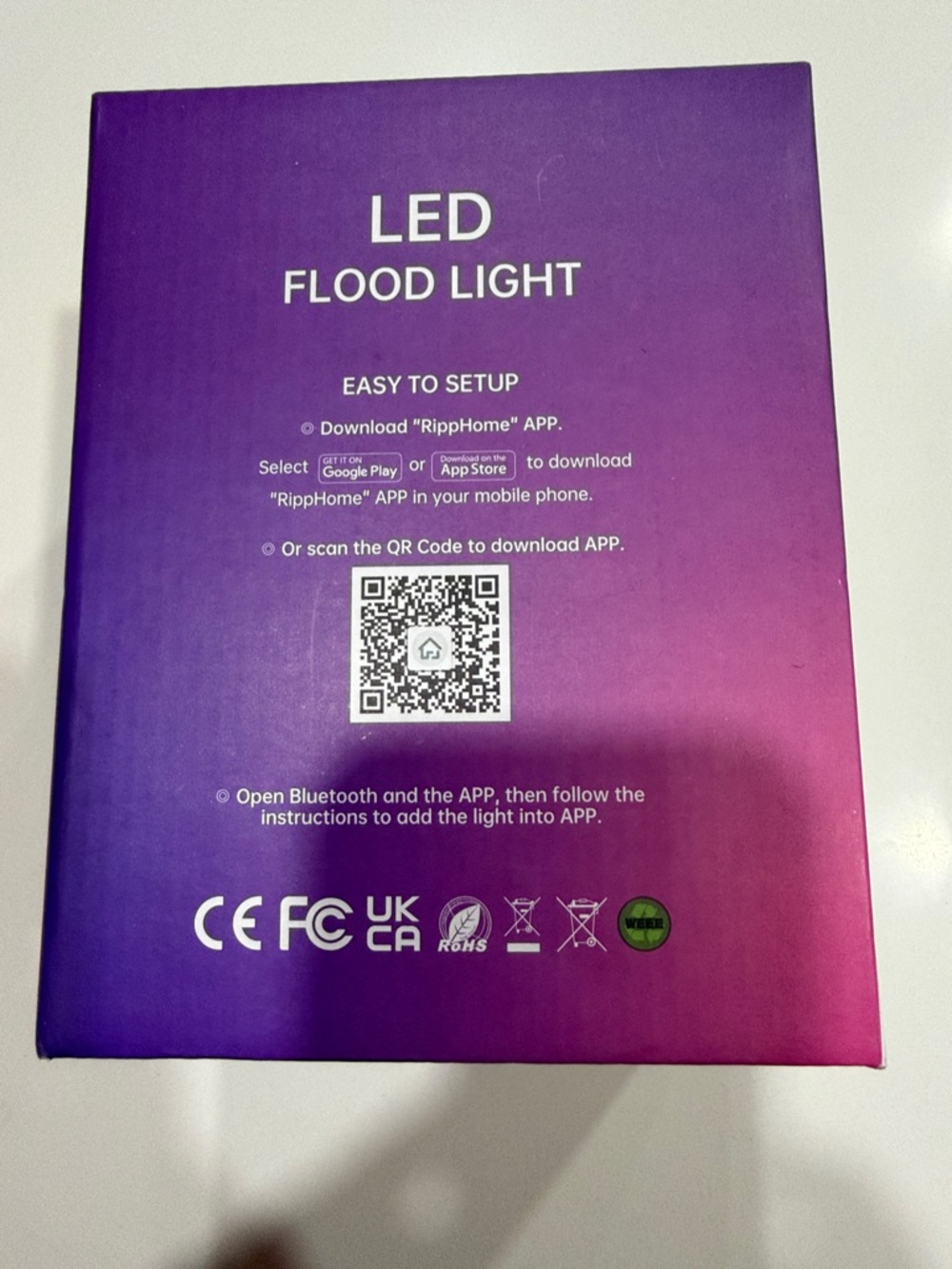 LED Flood Light (2 Pack) - Purple - Picture 3 of 4